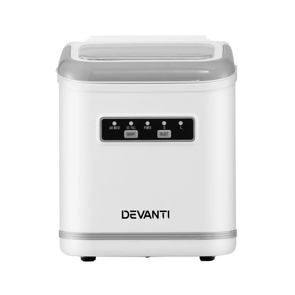 Devanti Ice Maker Machine Portable 12kg Countertop w/Self