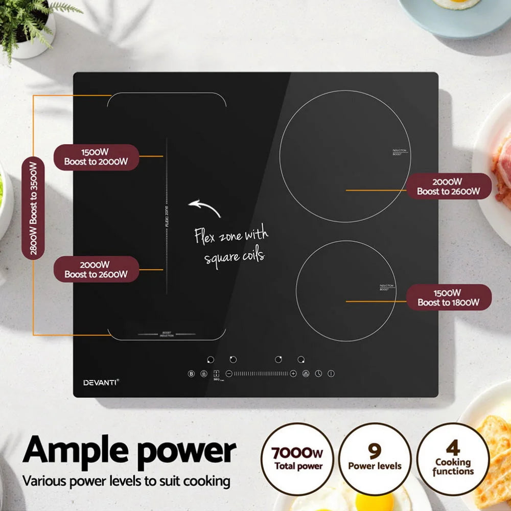 Devanti Induction Cooktop 60cm Electric Cooker - Appliances
