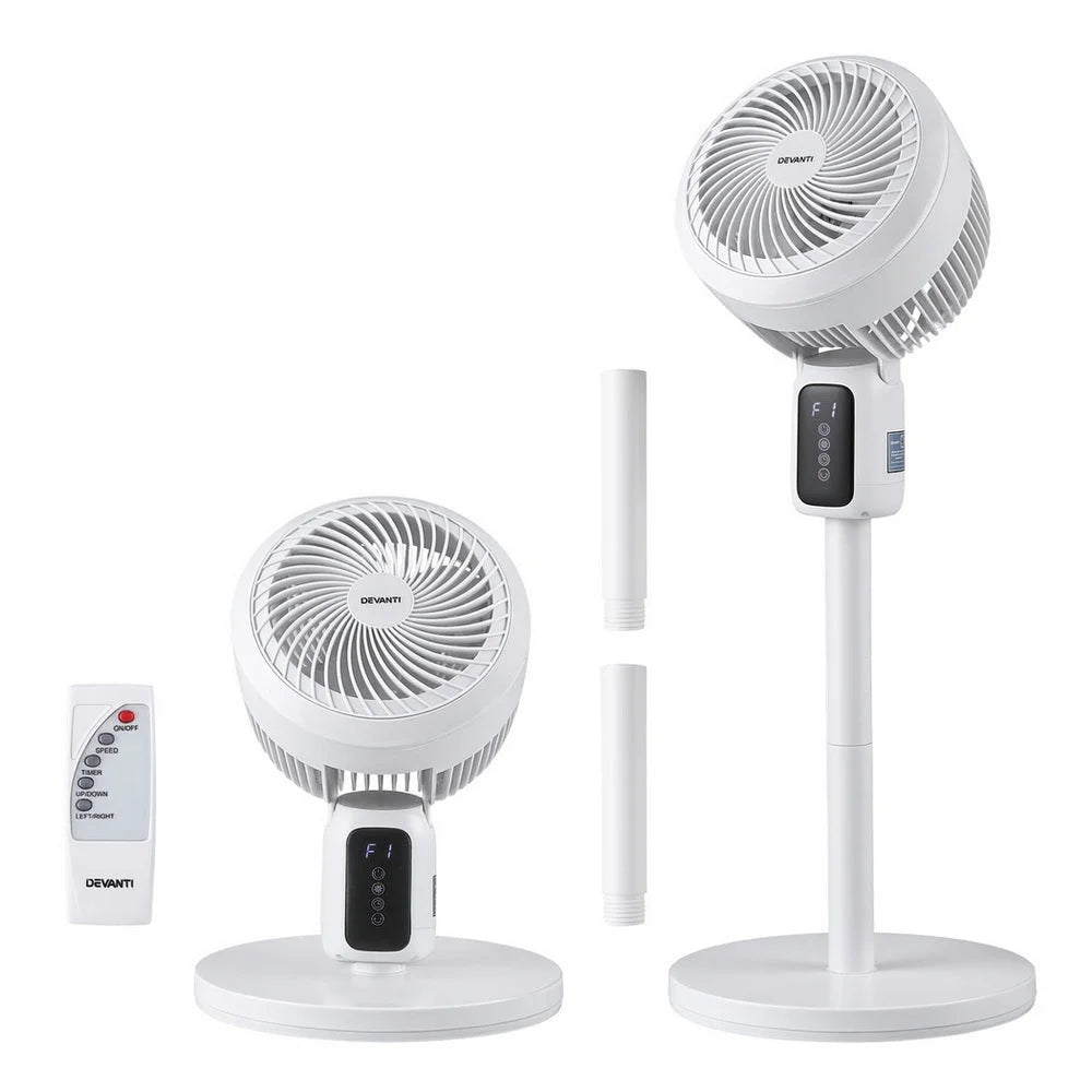 Devanti Pedestal Fan W/ Remote 3 Speed 12H Timer Height