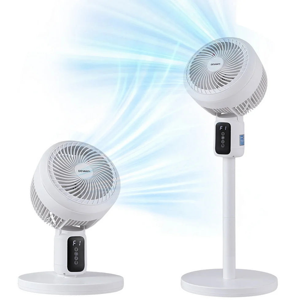 Devanti Pedestal Fan W/ Remote 3 Speed 12H Timer Height