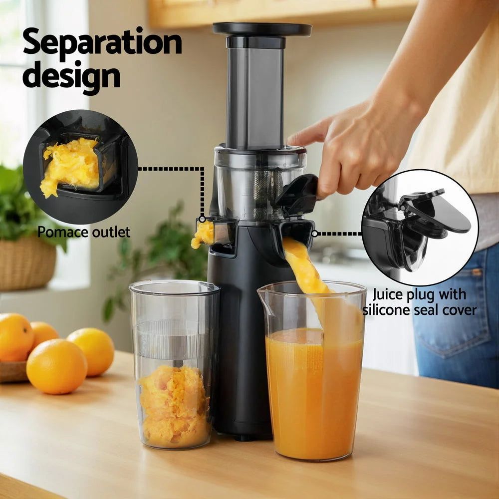 Devanti Slow Juicer Cold Press Fruit Juice Extractor 130W