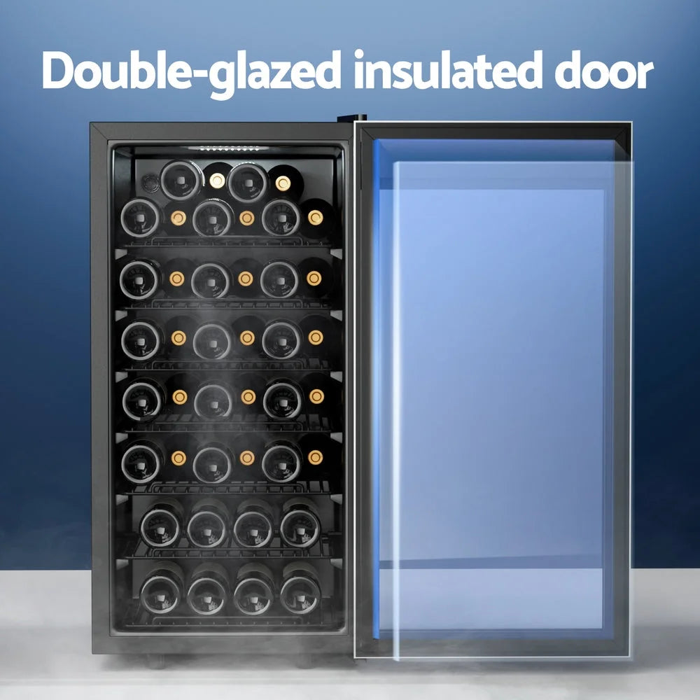 Devanti Wine Fridge Cooler 42 Bottles - Appliances >