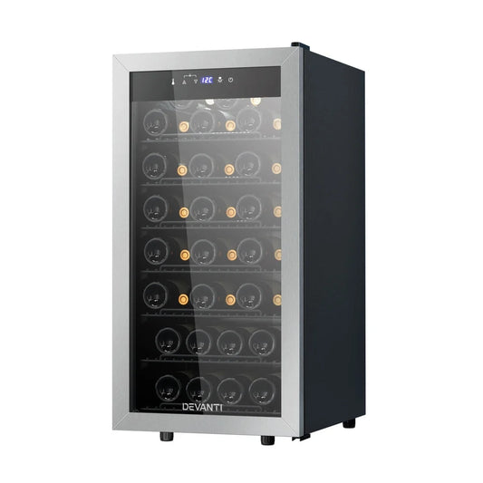 Devanti Wine Fridge Cooler 42 Bottles - Appliances >