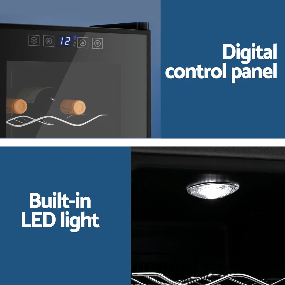 Devanti Wine Fridge Cooler 8 Bottles - Appliances > Fridges