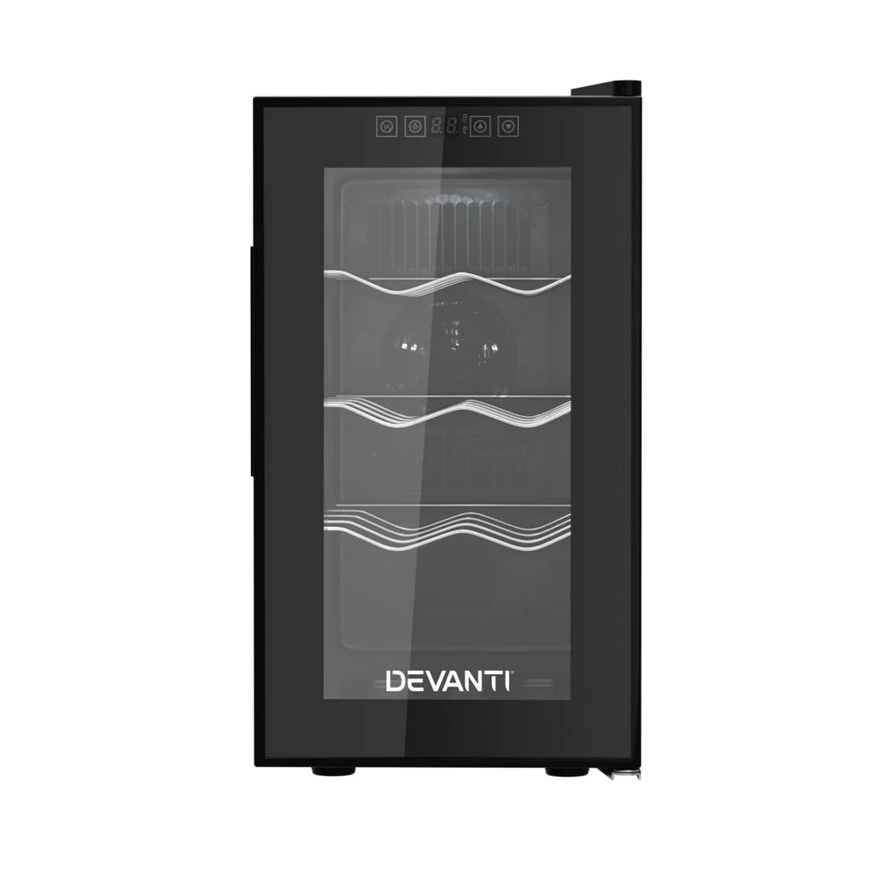 Devanti Wine Fridge Cooler 8 Bottles - Appliances > Fridges