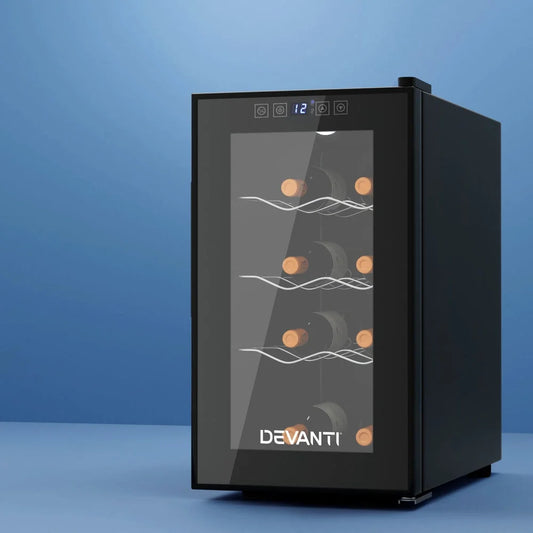 Devanti Wine Fridge Cooler 8 Bottles - Appliances > Fridges