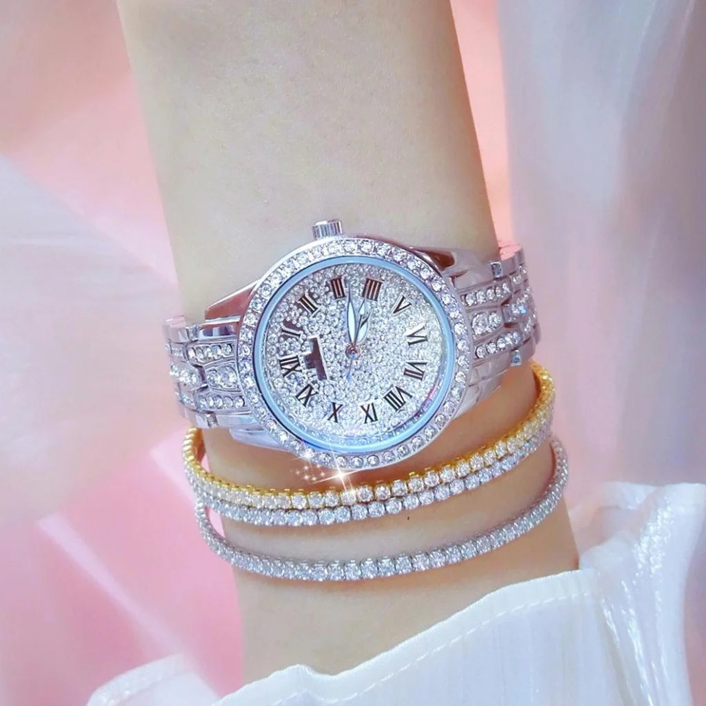Diamond Chain Women Watch - Elegant and Stylish - Silver