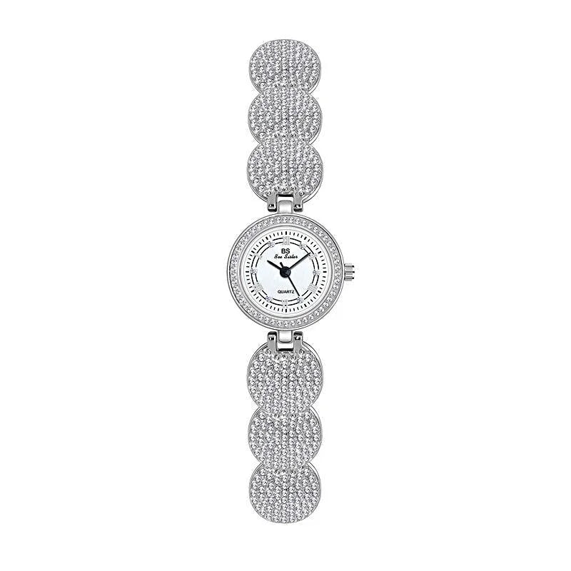 Diamond-inlaid Women Chain Watch - Elegant Accessory - Gold