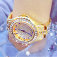 Diamond-inlaid Women Chain Watch - Elegant Jewelry - Silver