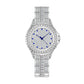 Diamond-inlaid Women Chain Watch - Elegant Jewelry - Silver