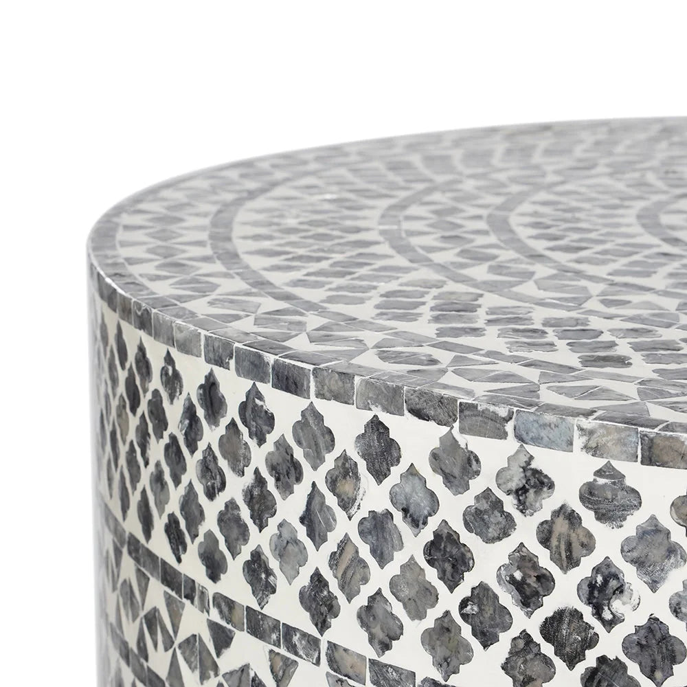 DIAMOND MOTHER OF PEARL COFFEE TABLE BLACK - Furniture >