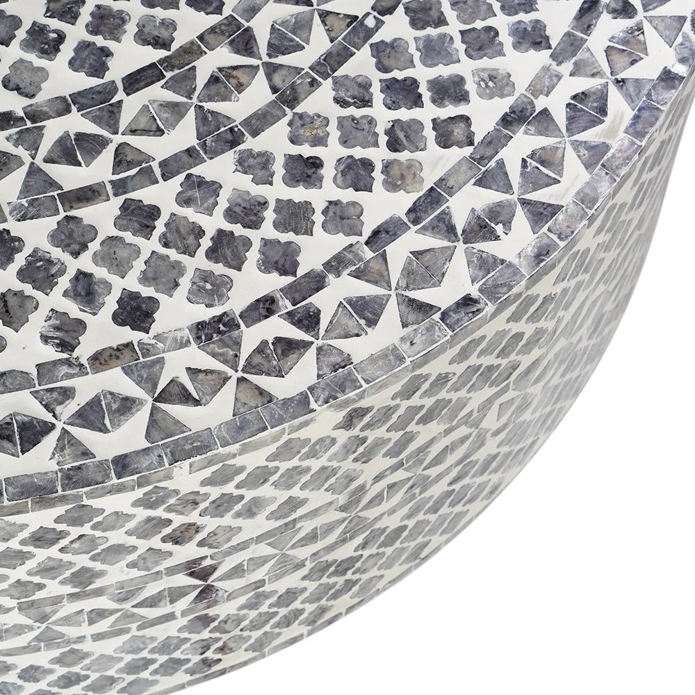 DIAMOND MOTHER OF PEARL COFFEE TABLE BLACK - Furniture >