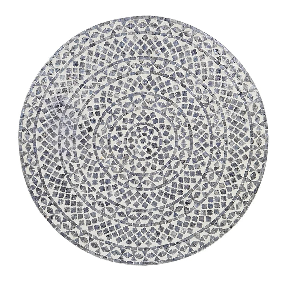 DIAMOND MOTHER OF PEARL COFFEE TABLE BLACK - Furniture >