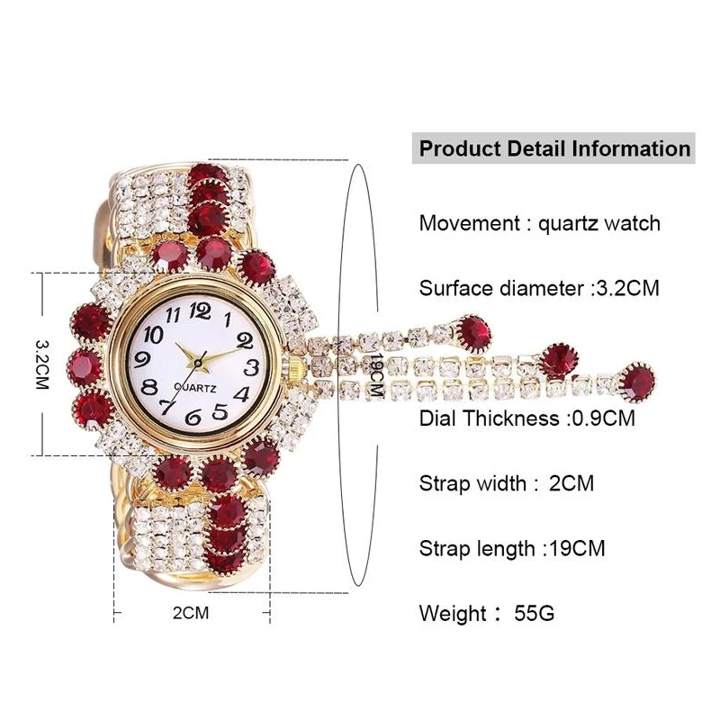 Diamond Pendant Quartz Bracelet Watch for Women - Wild