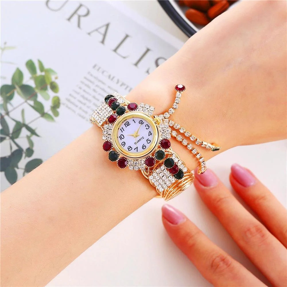 Diamond Pendant Quartz Bracelet Watch for Women - Wild