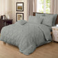 Diamond Pintuck Duvet Quilt Cover Set King Size Grey - Home