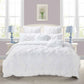 Diamond Pintuck Duvet Quilt Cover Set King Size White