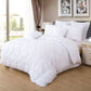 Diamond Pintuck Duvet Quilt Cover Set Super King Size White