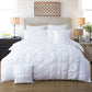 Diamond Pintuck Duvet Quilt Cover Set Super King Size White