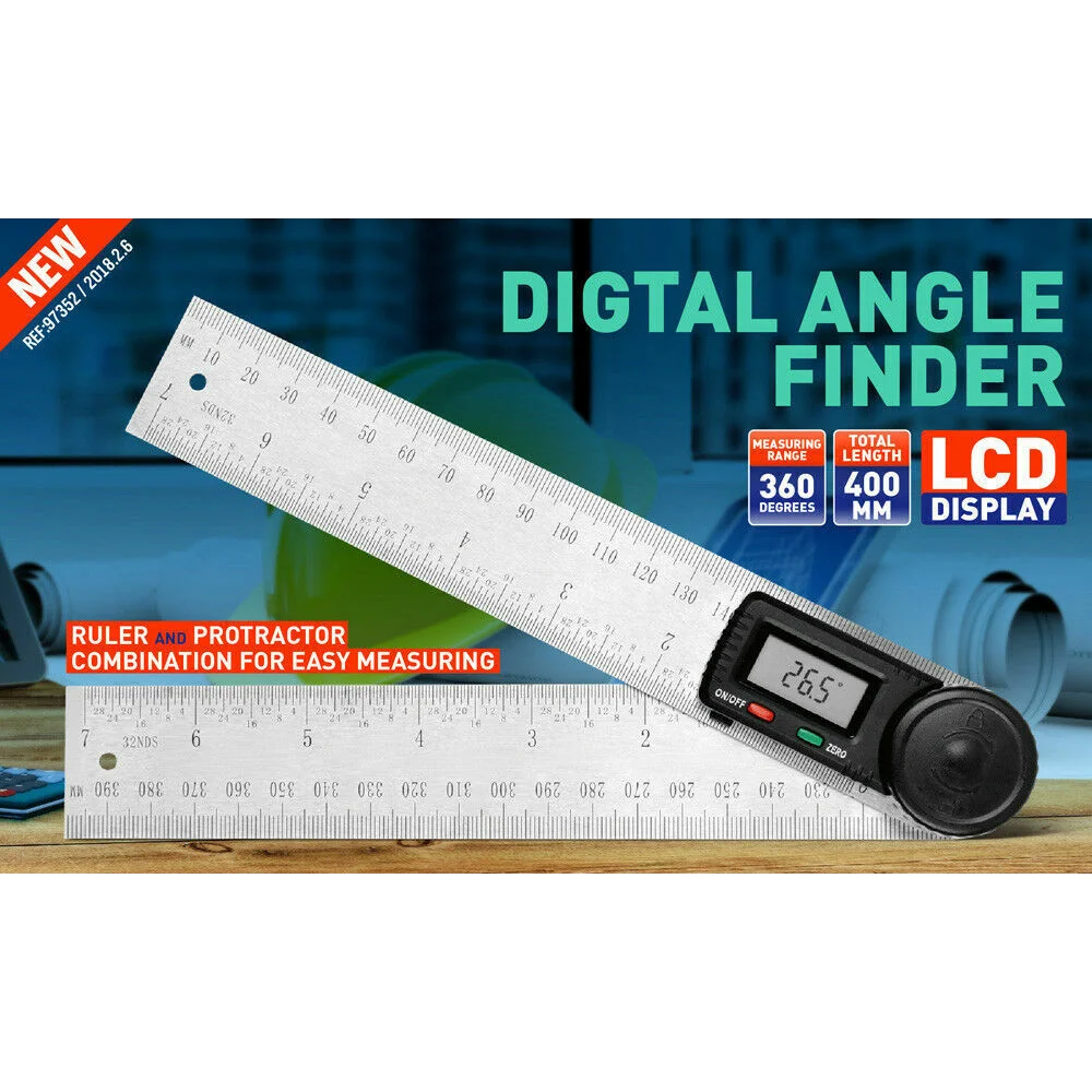 Digital Angle Finder Ruler Protractor 200mm Stainless Steel