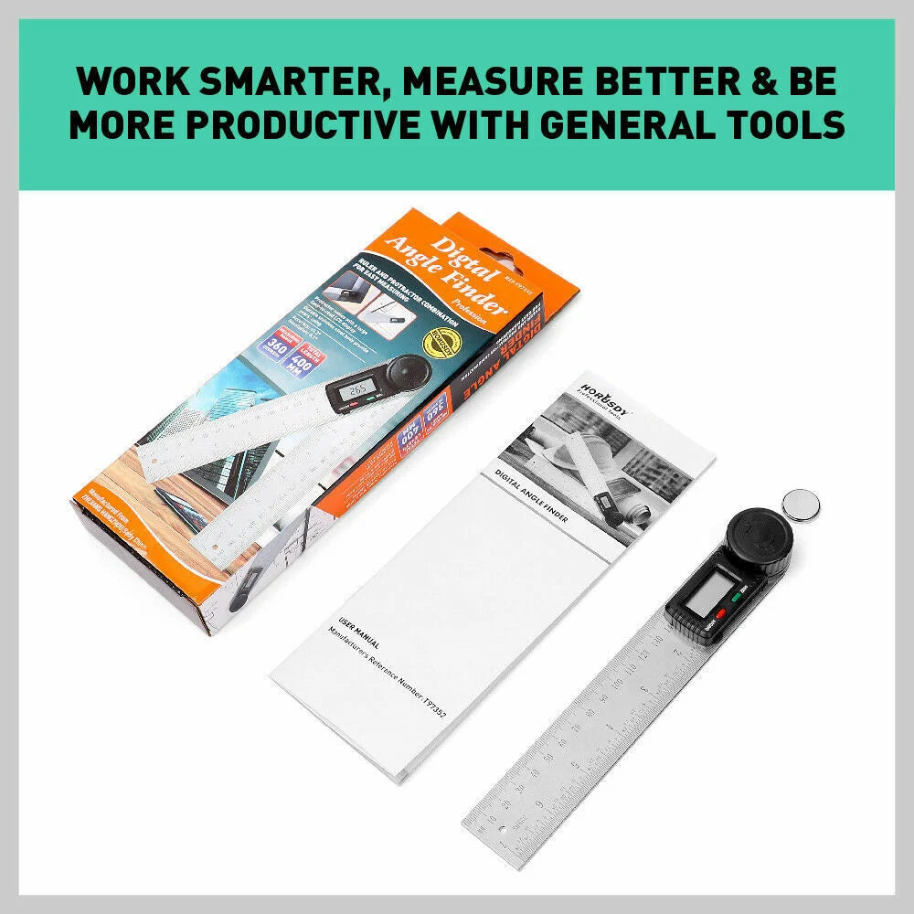 Digital Angle Finder Ruler Protractor 200mm Stainless Steel
