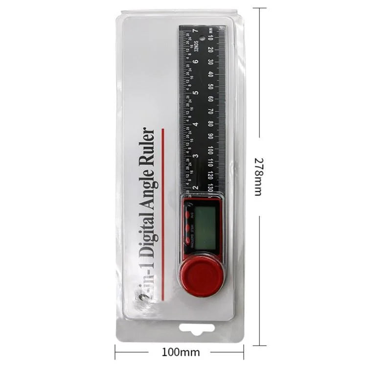 Digital Angle Protractor - 2-in-1 Compact Design - 200Mm