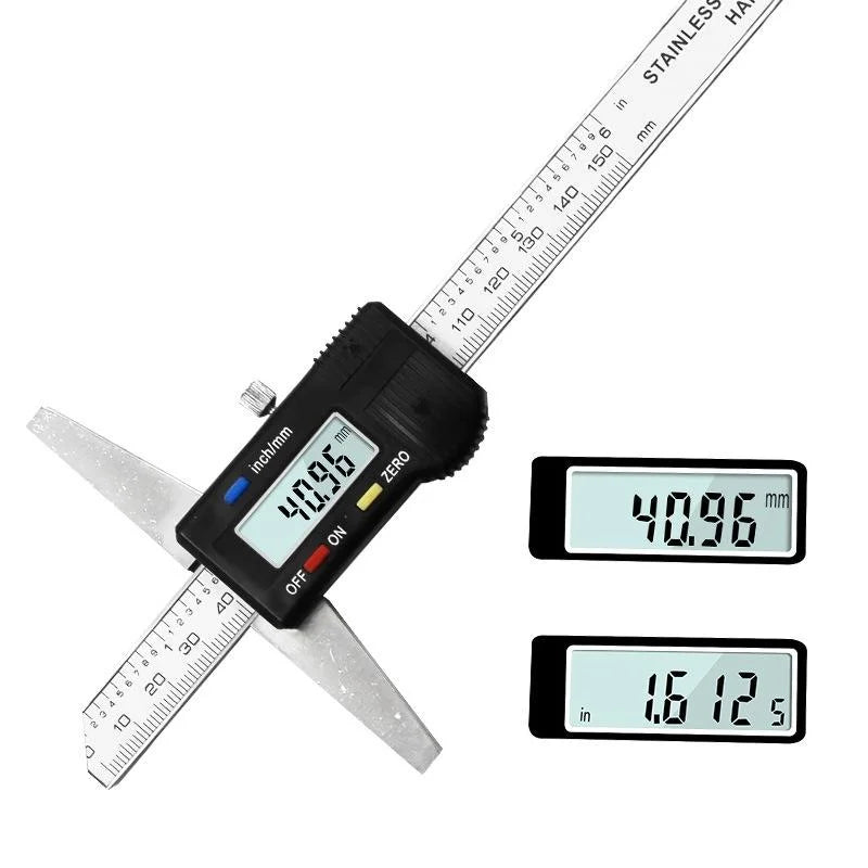 Digital Depth Gauge Caliper - 0-150mm Measurement - Tools >
