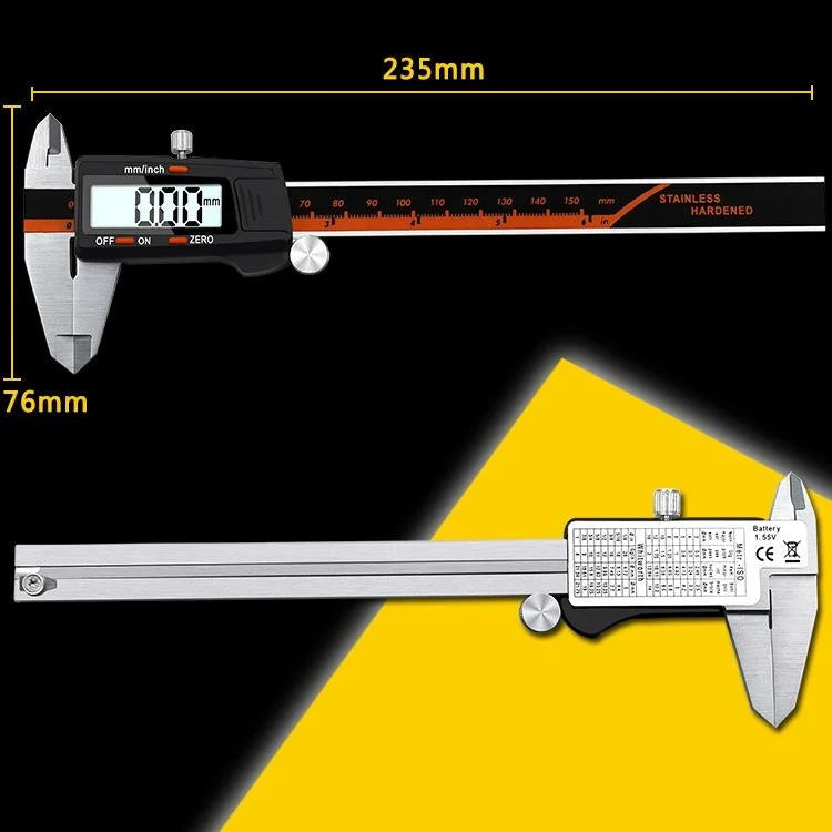 Digital Display Vernier Caliper - 0-150mm Stainless Steel