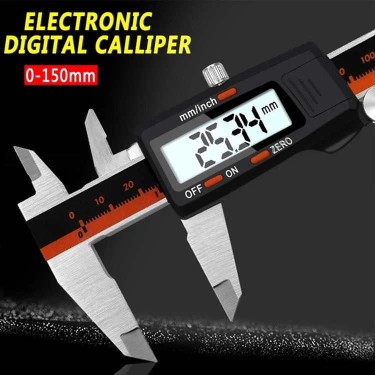 Digital Display Vernier Caliper - 0-150mm Stainless Steel