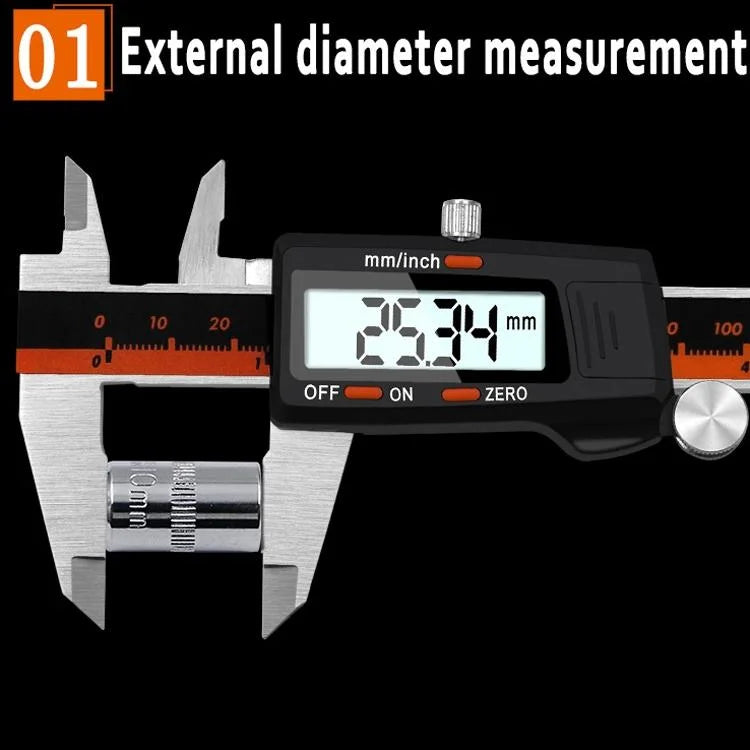 Digital Display Vernier Caliper - 0-150mm Stainless Steel