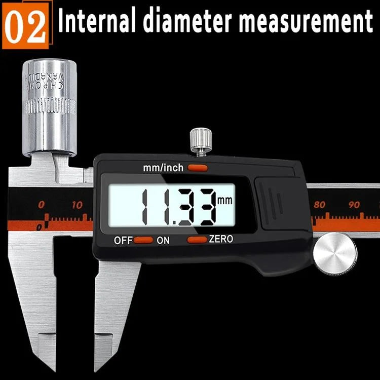 Digital Display Vernier Caliper - 0-150mm Stainless Steel
