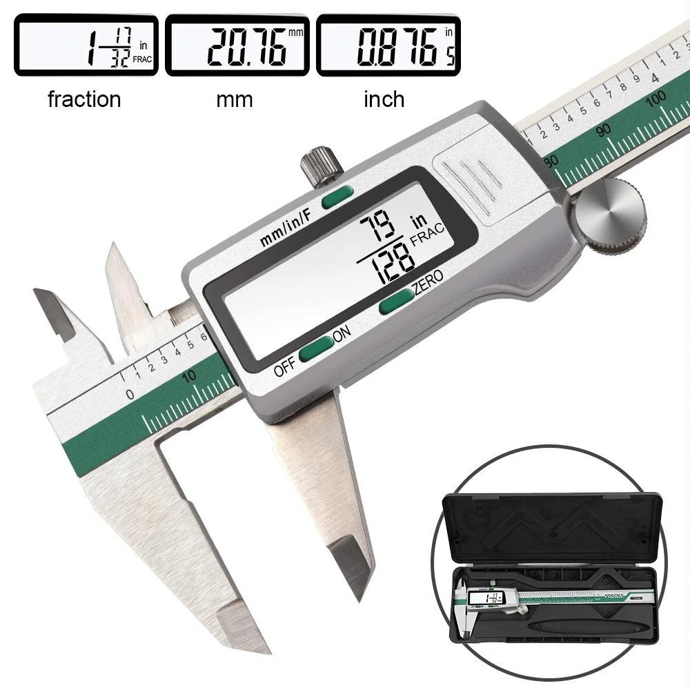 Digital Display Vernier Caliper - 0-150mm Stainless Steel