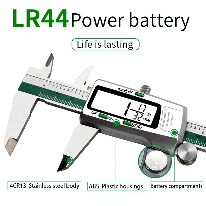 Digital Display Vernier Caliper - 0-150mm Stainless Steel