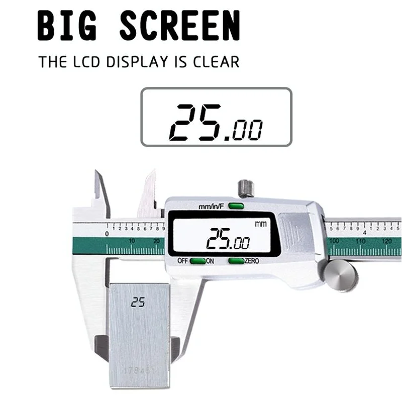 Digital Display Vernier Caliper - 0-150mm Stainless Steel
