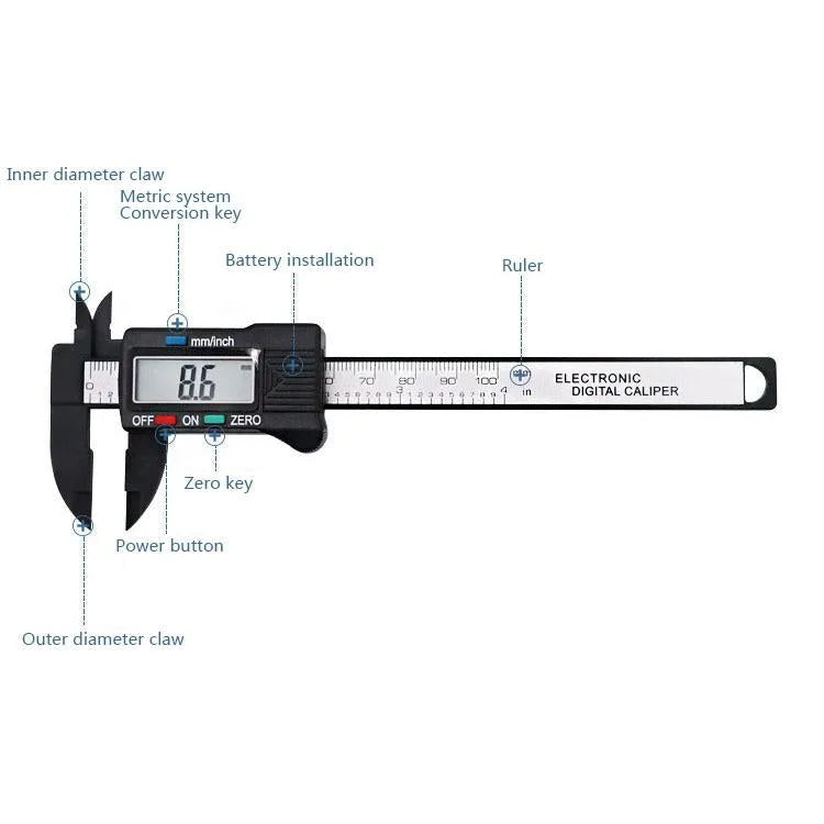 Digital Display Vernier Caliper - Plastic Fiber - Tools >