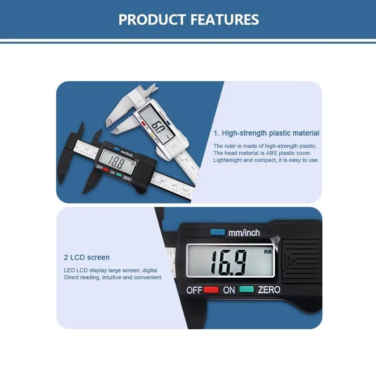 Digital Display Vernier Caliper - Plastic Fiber - Tools >