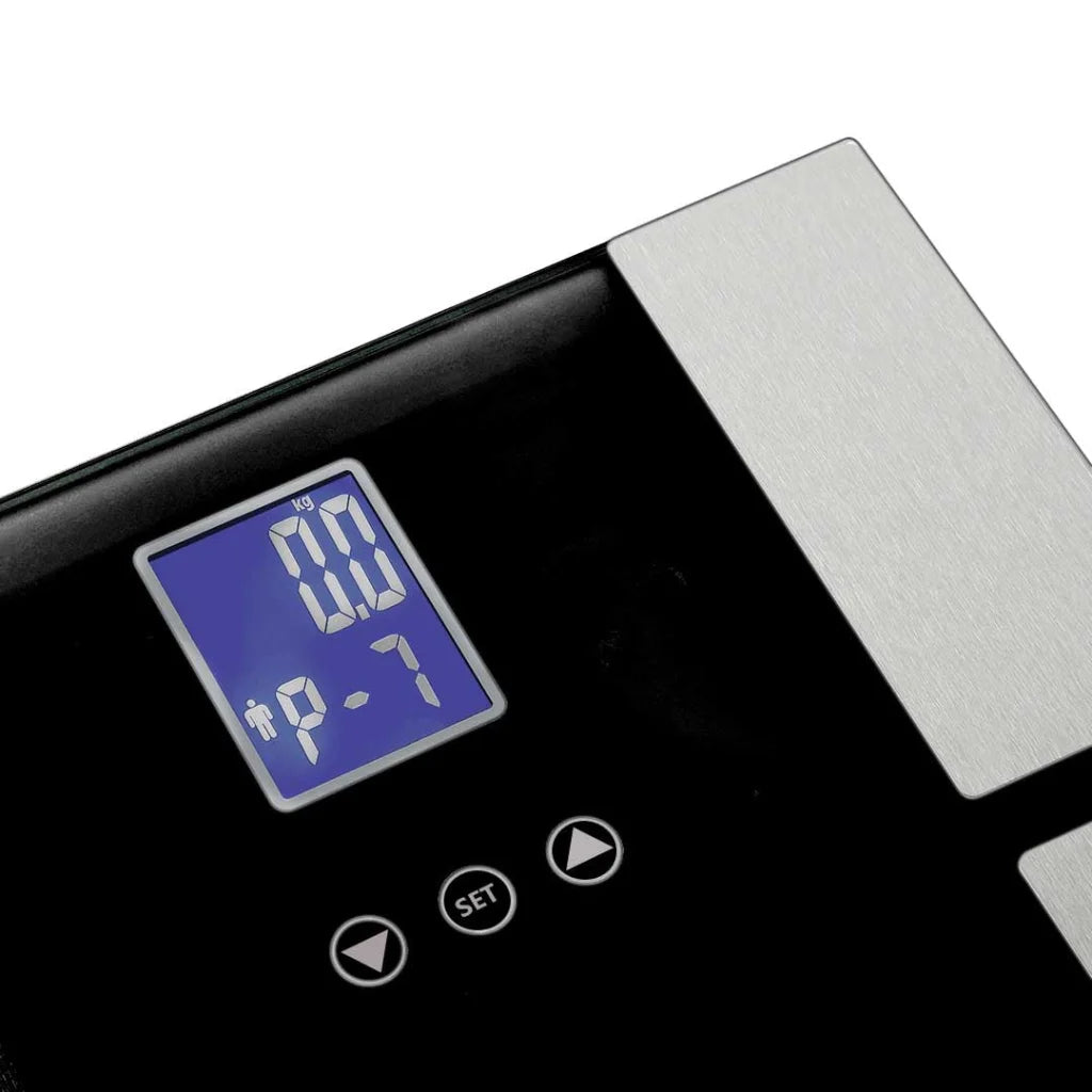 Digital Electronic LCD Bathroom Body Fat Scale 2X Weighing Scales Weight Monitor - Black - Premium