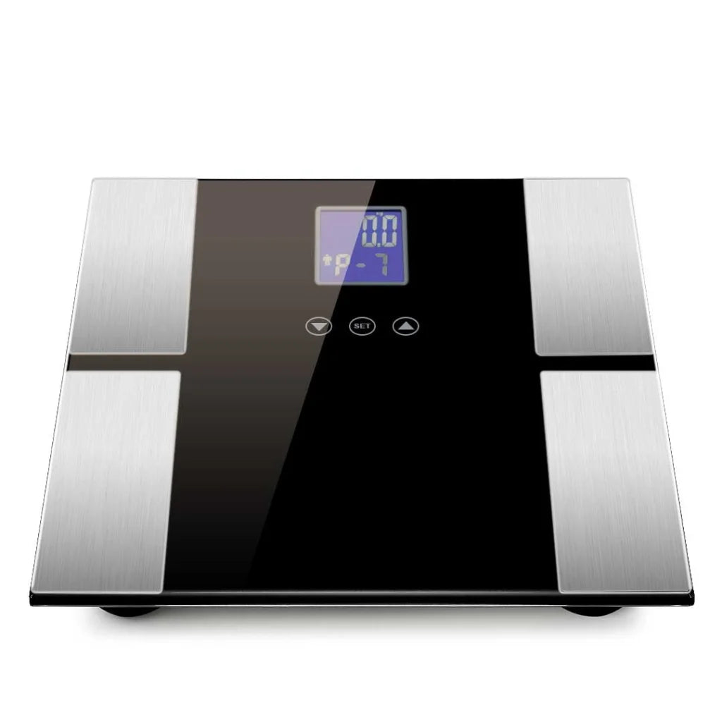 Digital Electronic LCD Bathroom Body Fat Scale 2X Weighing Scales Weight Monitor - Black - Premium