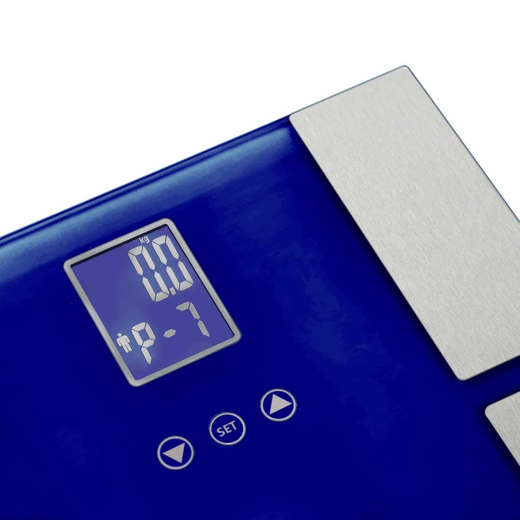 Digital Electronic LCD Bathroom Body Fat Scale 2X Weighing Scales Weight Monitor - Blue - Premium