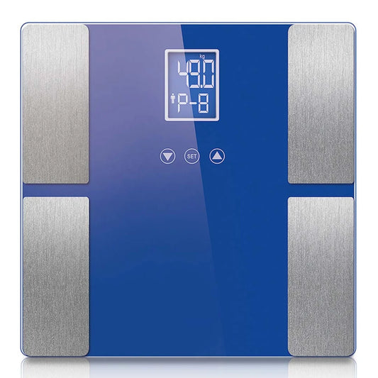 Digital Electronic LCD Bathroom Body Fat Scale Weighing Scales Weight Monitor - Blue - Premium