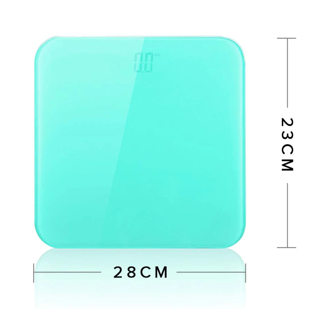 Digital Fitness Weight Scale 180kg Bathroom Gym Body Glass LCD Electronic - Blue - Premium