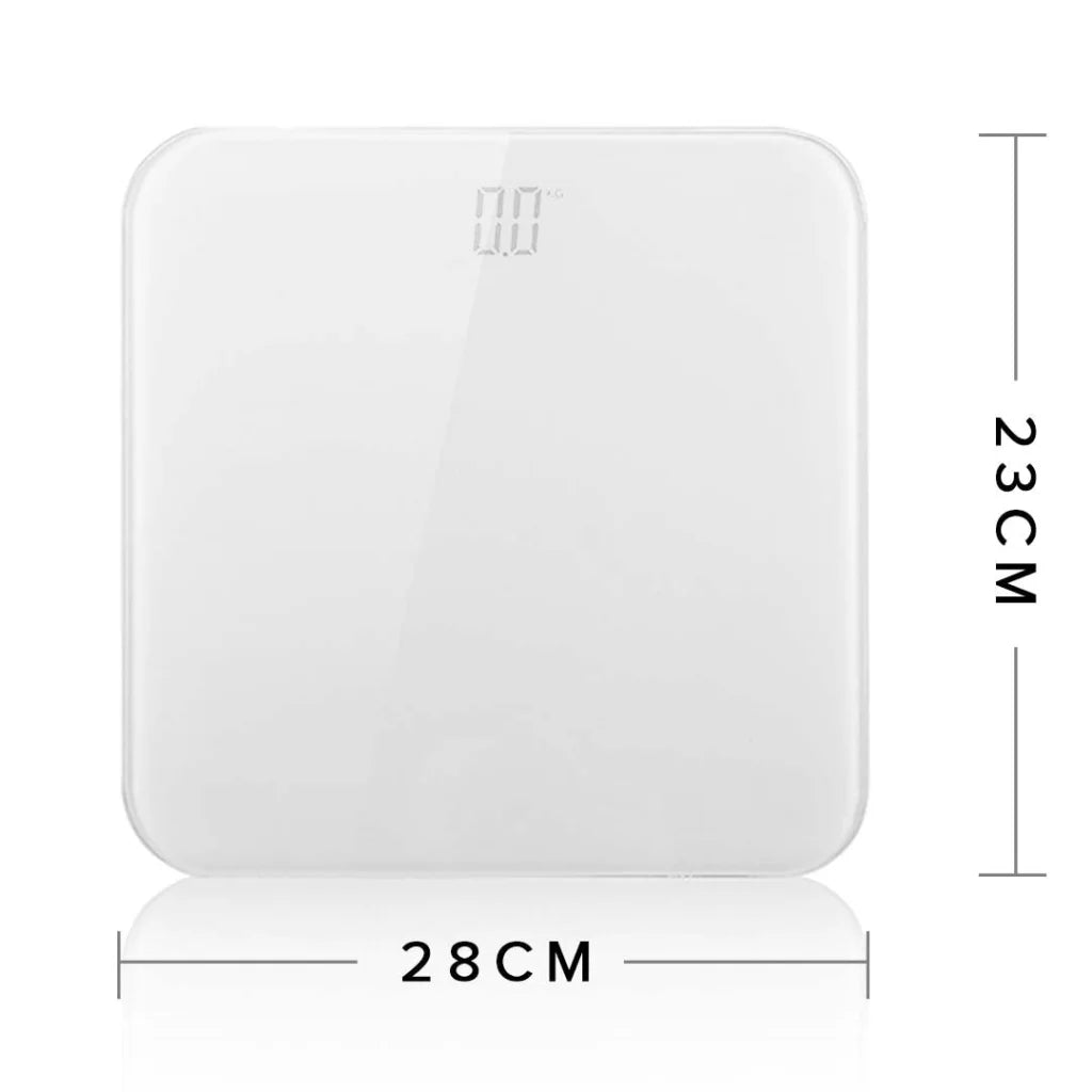 Digital Fitness Weight Scale 180kg Bathroom Gym Body Glass LCD Electronic - White - Premium