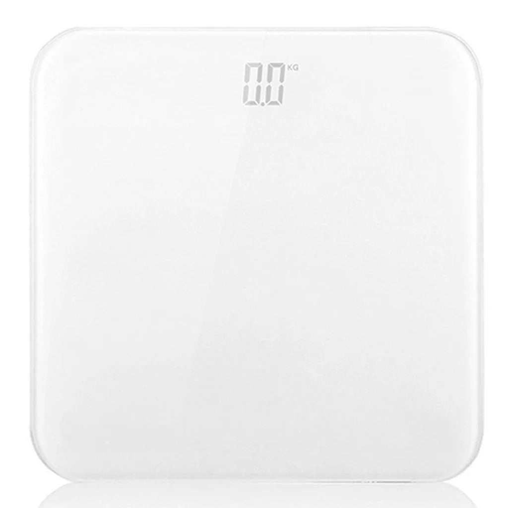 Digital Fitness Weight Scale 180kg Bathroom Gym Body Glass LCD Electronic - White - Premium