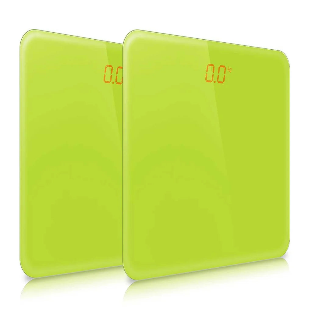 Digital Fitness Weight Scale 2X 180KG Bathroom Gym Body Glass LCD - Green - Premium