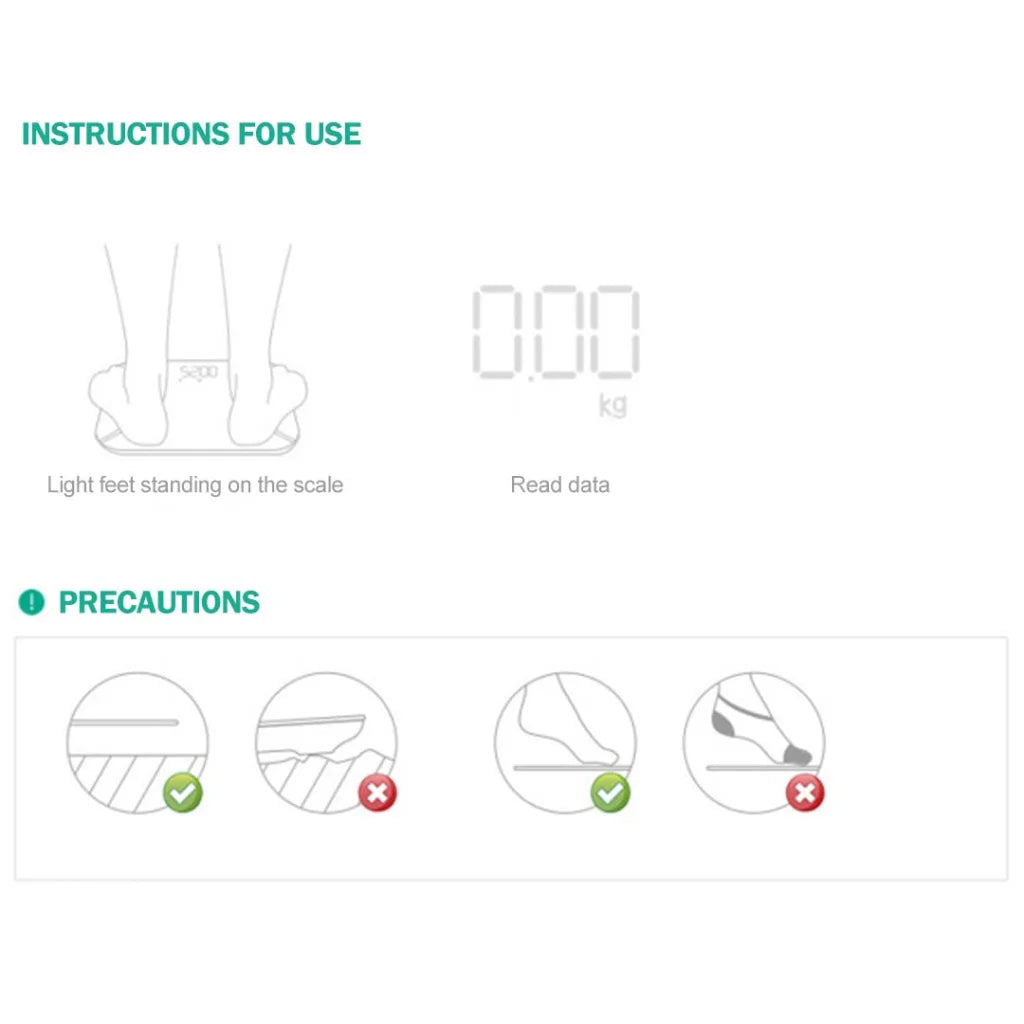Digital Fitness Weight Scale 2X 180KG Bathroom Gym Body Glass LCD - White - Premium