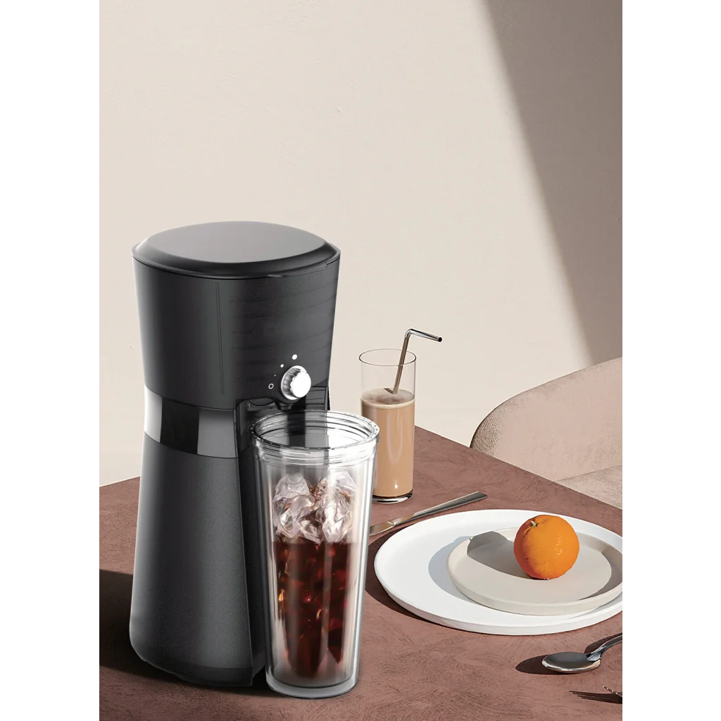 Digital Iced Coffee Maker with 10oz Reusable Cup & Straw