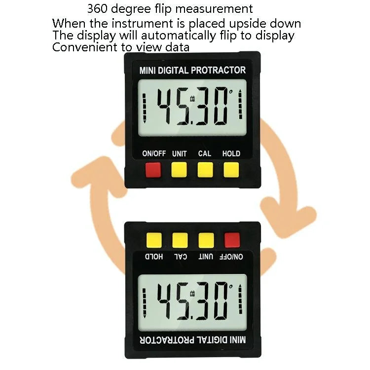 Digital Inclinometer Protractor with Magnetic Angle Ruler