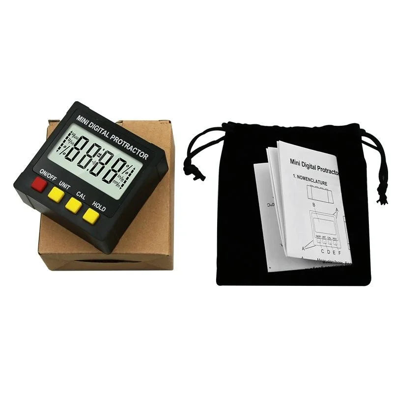 Digital Inclinometer Protractor with Magnetic Angle Ruler