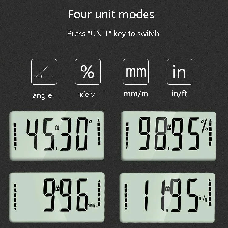 Digital Inclinometer Protractor with Magnetic Angle Ruler