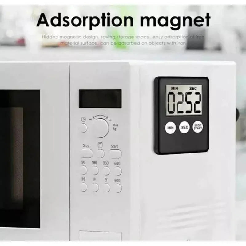 Digital Kitchen Timer with Back Mount LCD Countdown Display